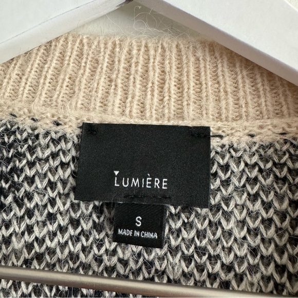 Lumiere zig zag wool/mohair blend sweater size small - Picture 2 of 6